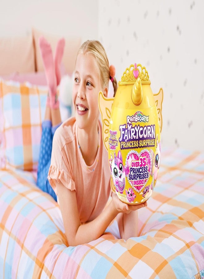 راينبوكورنز رينبوكورنز فيريكورن برينسيس سربرايز (فلامنجو) من زورو، دمية محشوة قابلة للتجميع مقاس 11 بوصة، بيضة مفاجآت، أجنحة جنية قابلة للارتداء، أميرة جنية سحرية، مناسبة للأطفال من عمر 3 سنوات فما فوق - Image 5